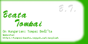 beata tompai business card